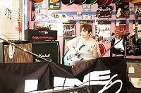 Josh demoing Line6 amps